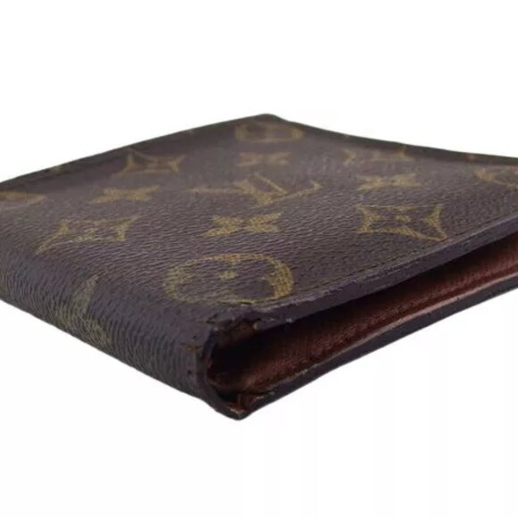 LOUIS VUITTON Bifold Wallet Monogram Beige Monogram Canvas Authentic Used - Picture 4 of 10